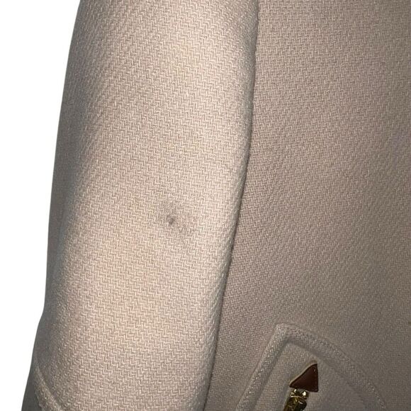 J. Crew Chateau Parka Italian Stadium Cloth Wool Coat Hooded Size 2T Tall‎ Beige - Picture 5 of 14